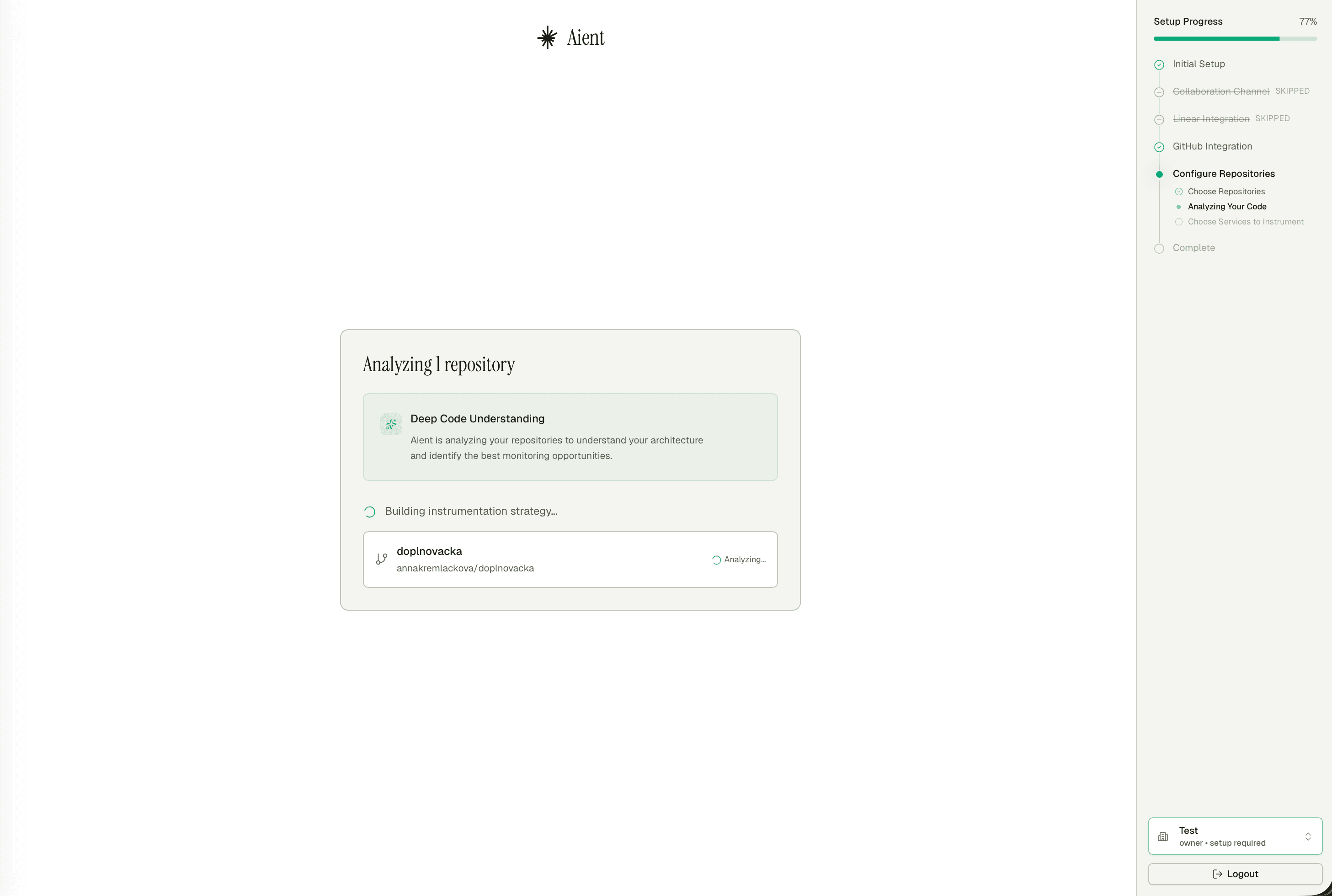 One-click instrumentation screenshot